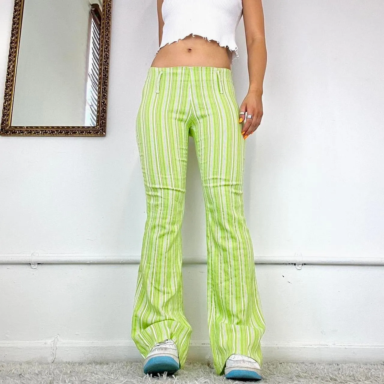 00's pinstripe trousers