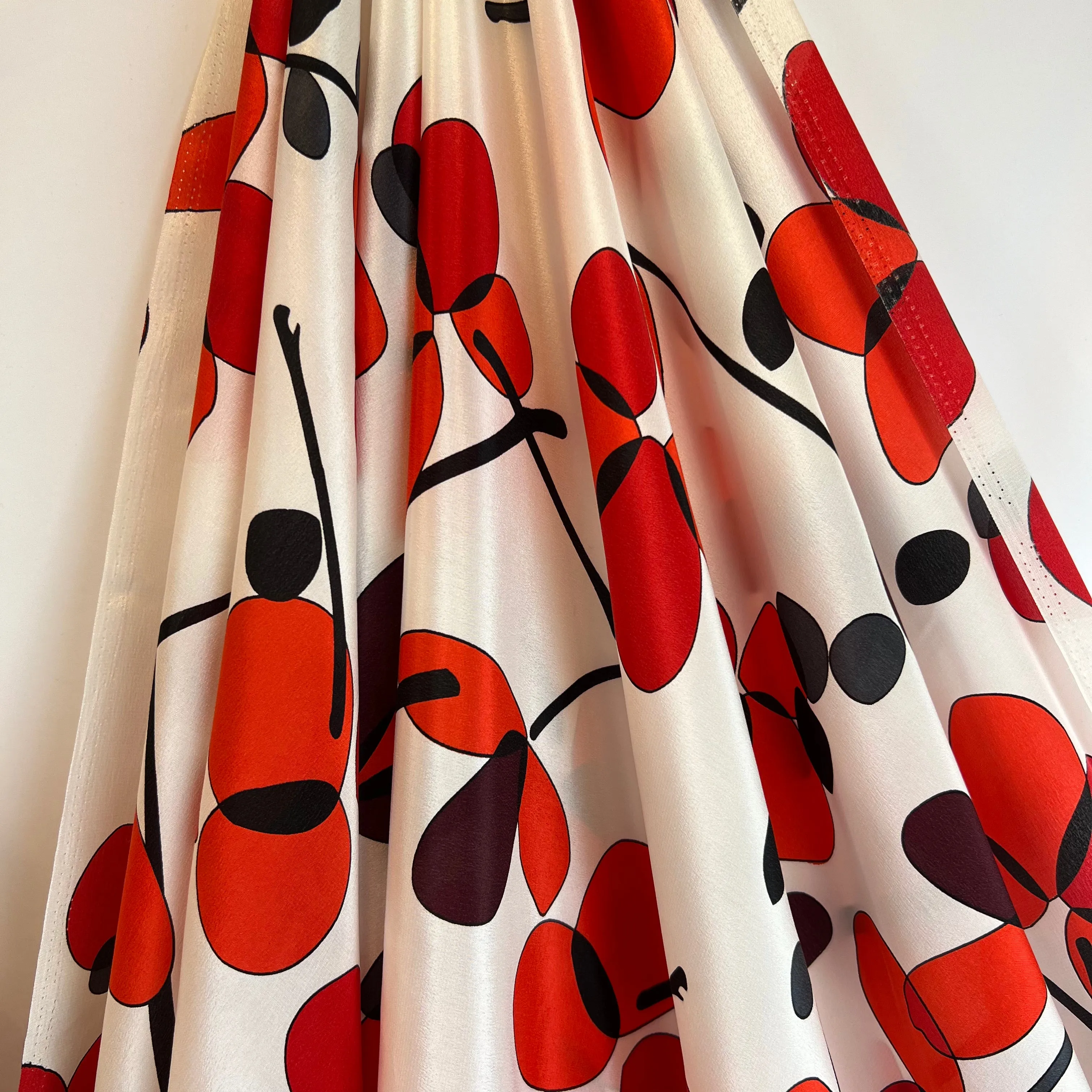 Abstract Poppies Crepe de Chine