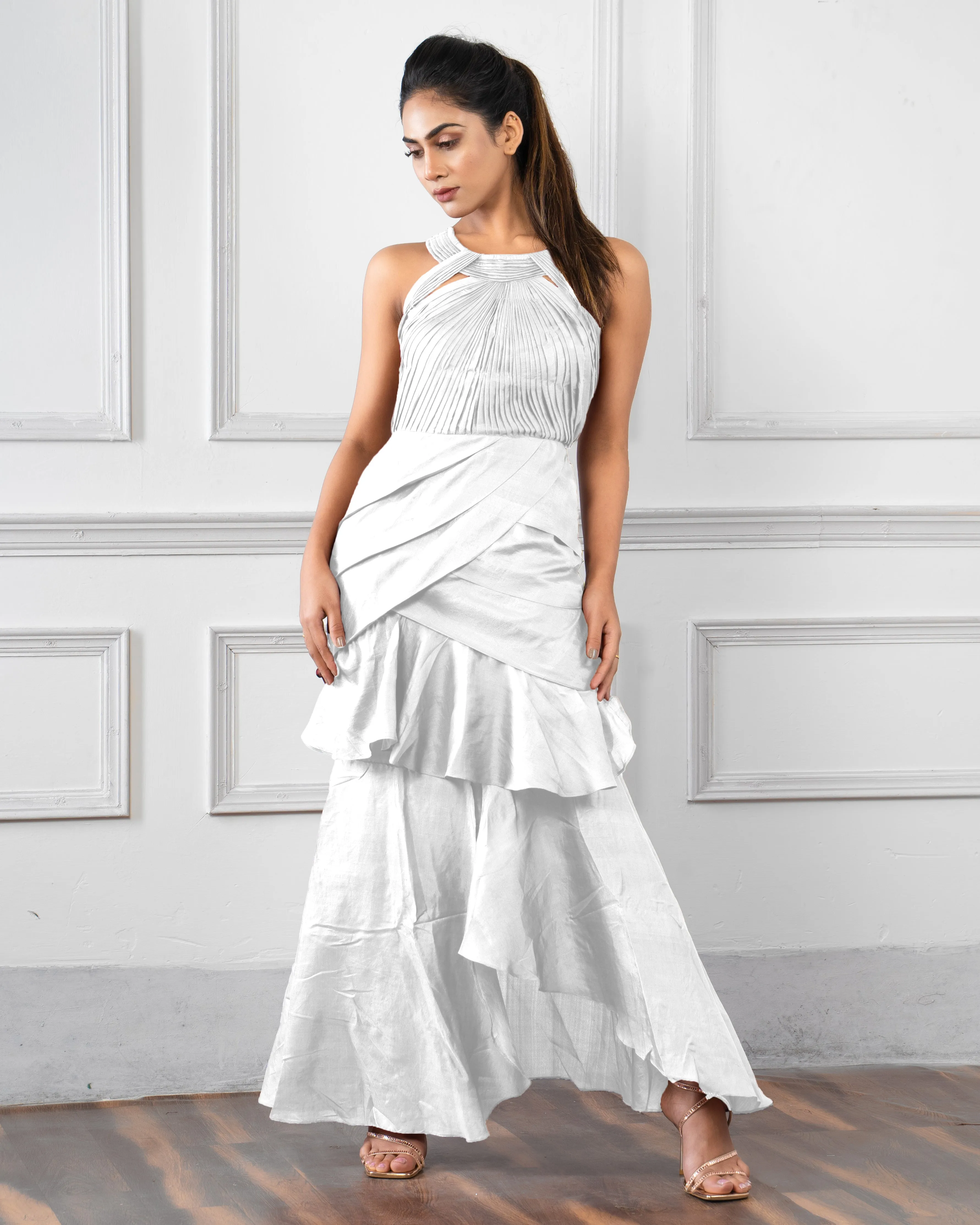 Accretion Draped Dress