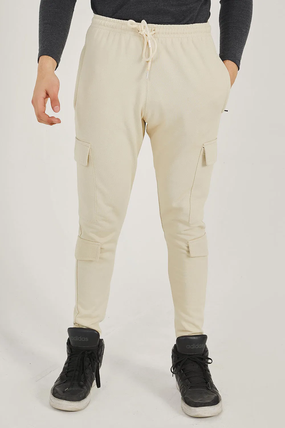 Beige Cargo Trousers