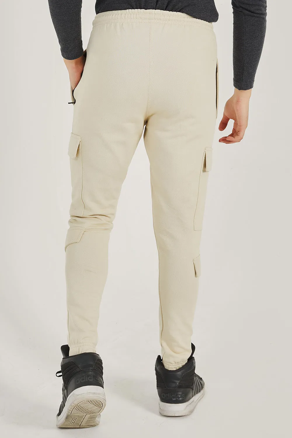 Beige Cargo Trousers