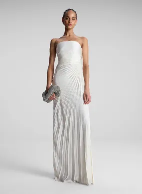 Bianca Strapless Pleated Maxi Dress