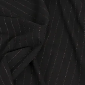 Black Pinstriped Suiting Fabric 19