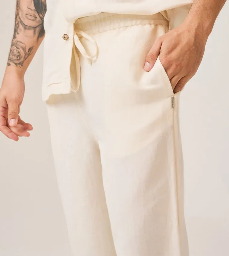 F5 STRAIGHT LEG LINEN PANTS