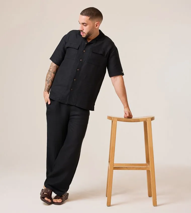 F5 STRAIGHT LEG LINEN PANTS