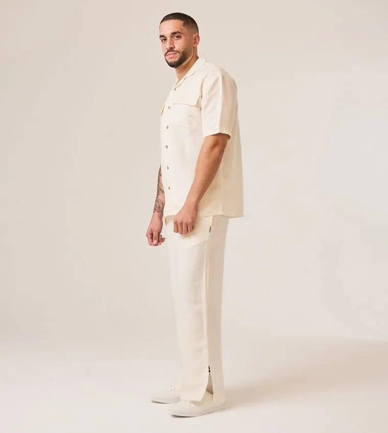 F5 STRAIGHT LEG LINEN PANTS