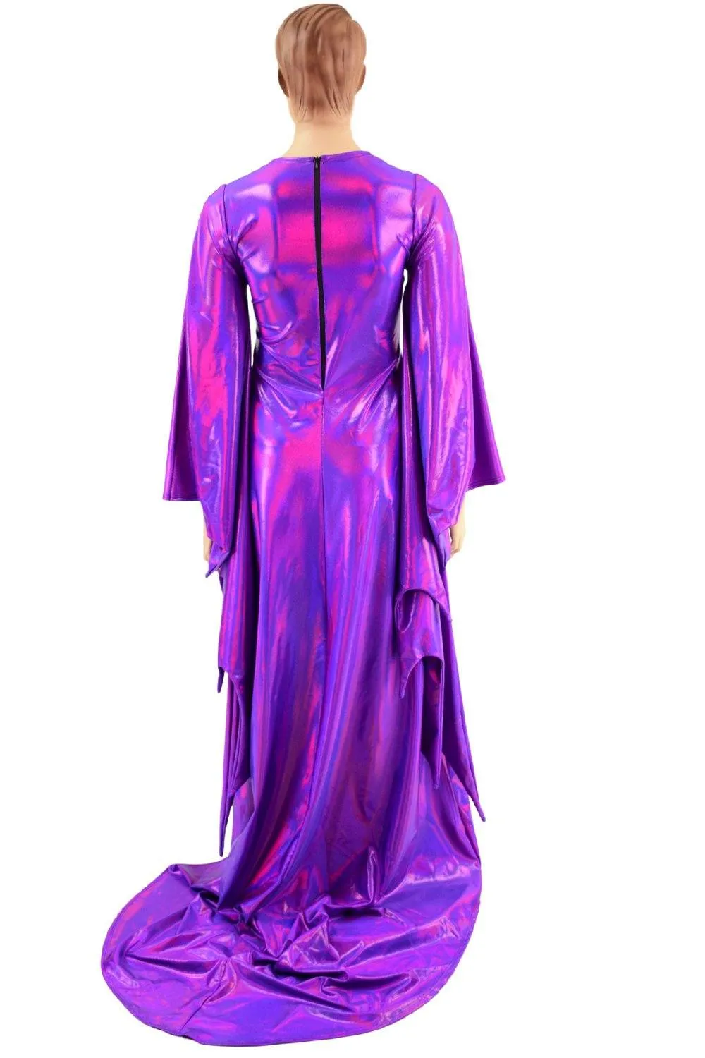 Grape Holographic Succubus Sleeve Gown