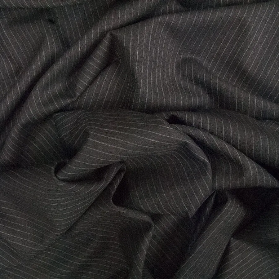 Grey Striped Super 130s Tropical Suiting (A 3m Piece)