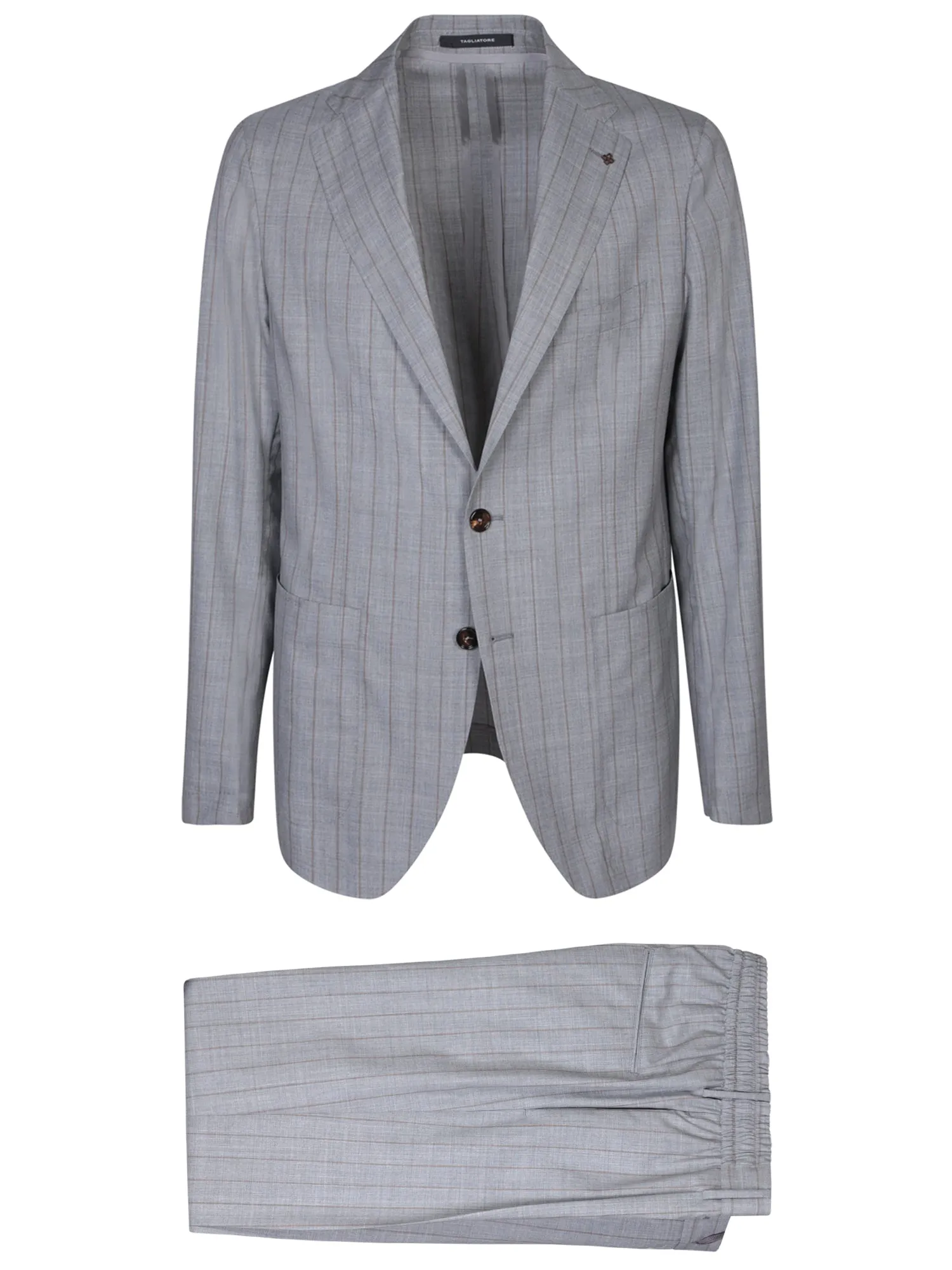 Grey/Brown Pinstripe Suit