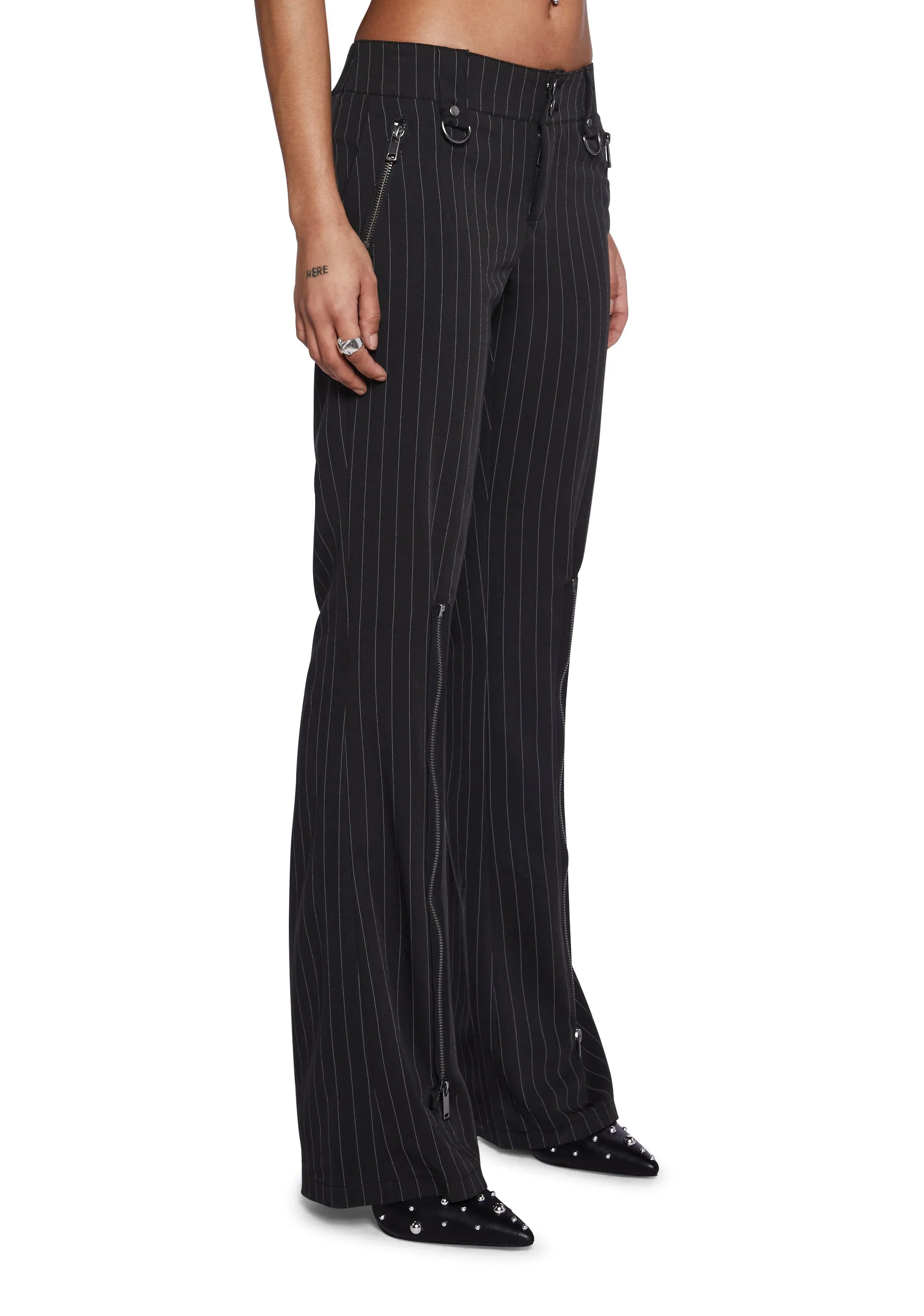 Heather Pinstripe Trousers