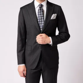 HENRY SARTORIAL Westminster Peak Lapel Suit CHARCOAL STRIPE REG