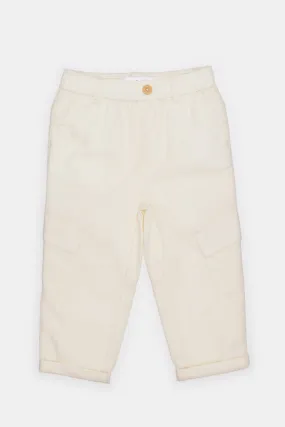 Infant Boys Beige Cargo Pants