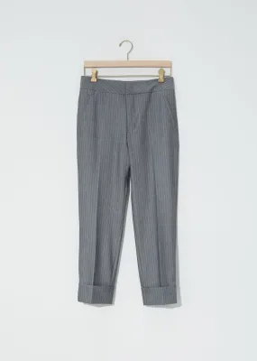 Jet Trousers — Grey Pinstripe