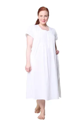 La Cera Plus Size 100% Cotton Lace Applique Gown