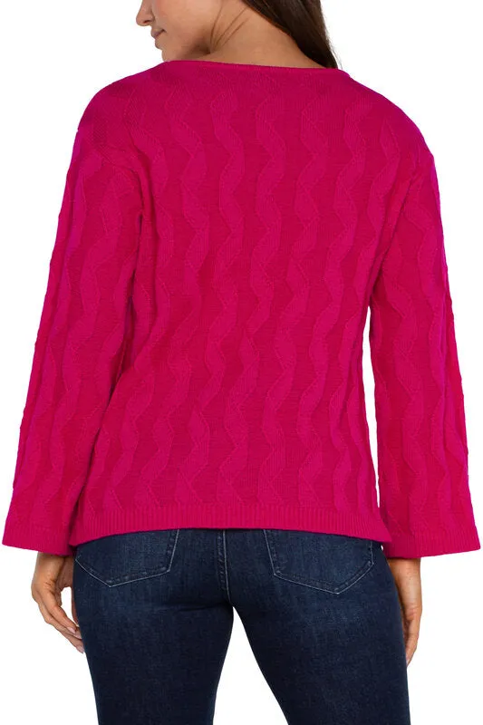 Long Sleeve Boat Neck Sweater