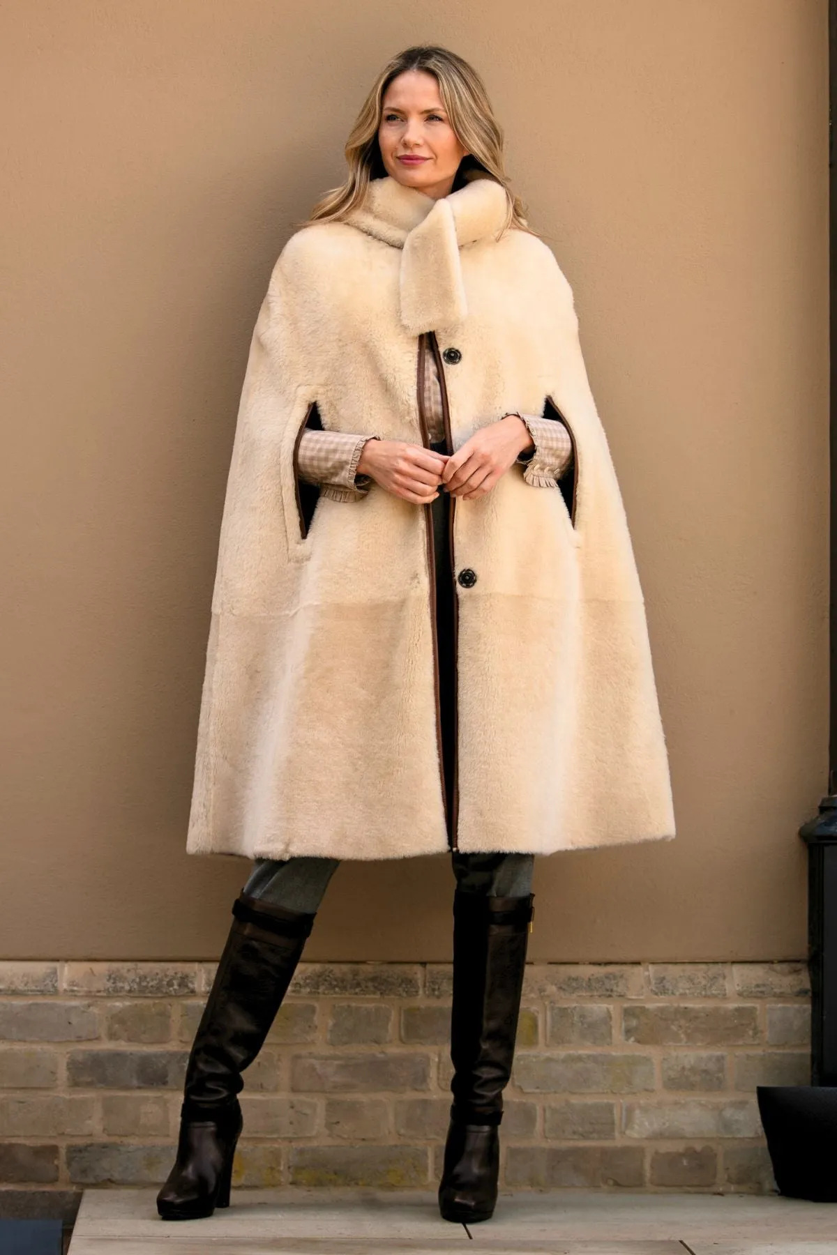 Marlowe Shearling Cape