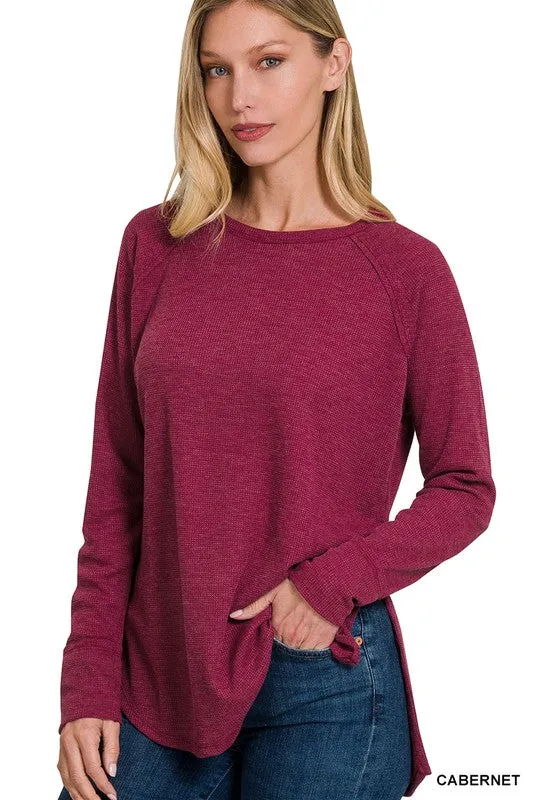 MELAGE BABY WAFFLE LONG SLEEVE TOP