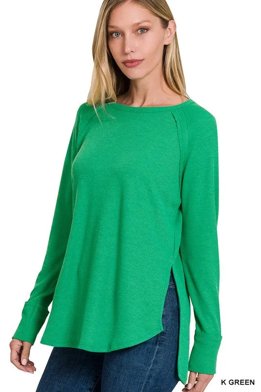 MELAGE BABY WAFFLE LONG SLEEVE TOP