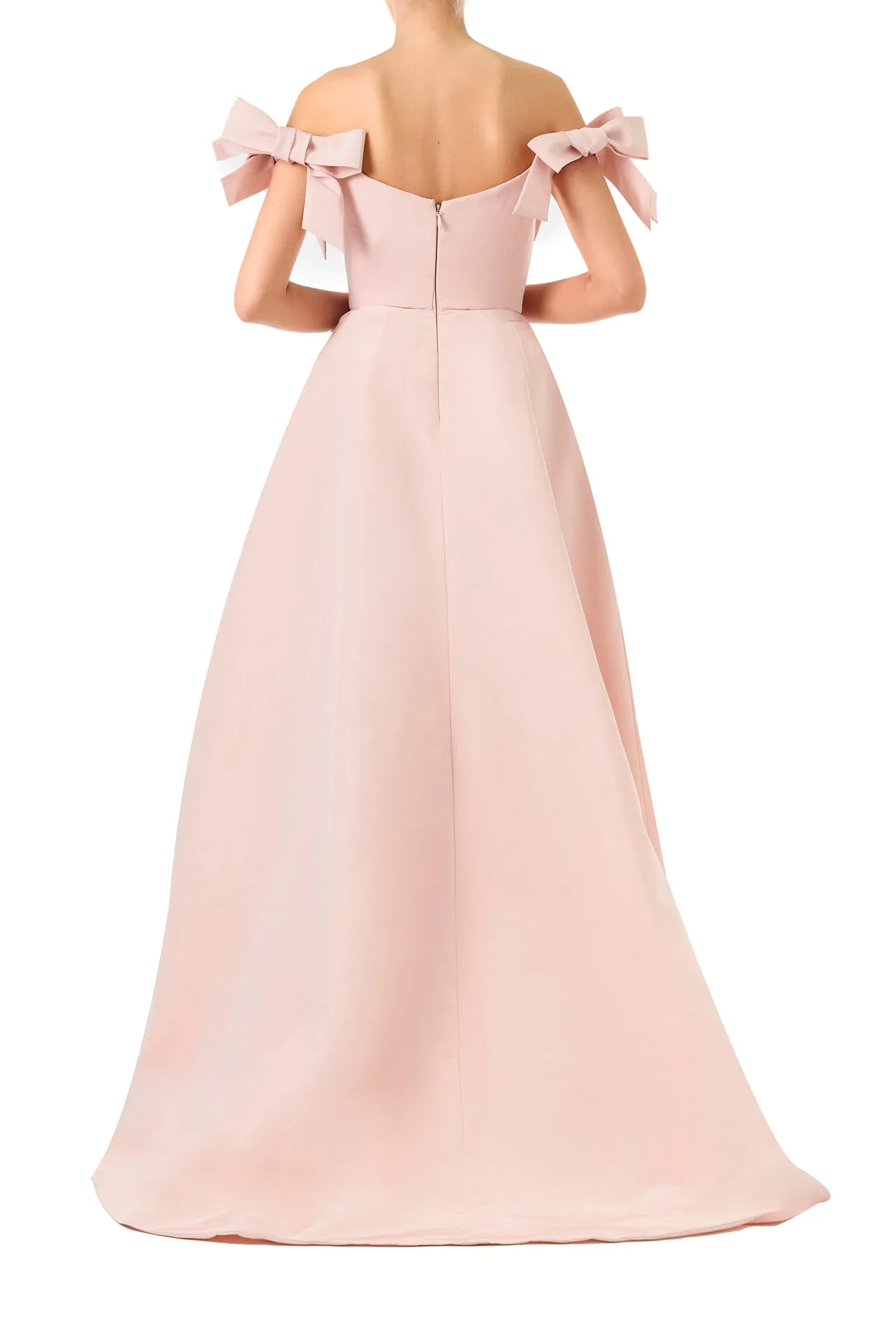 Off The Shoulder Bow Sleeve Gown