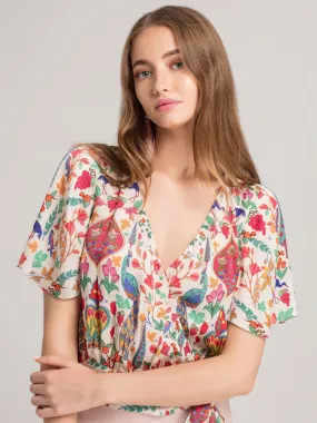 Peacock Wrap Top