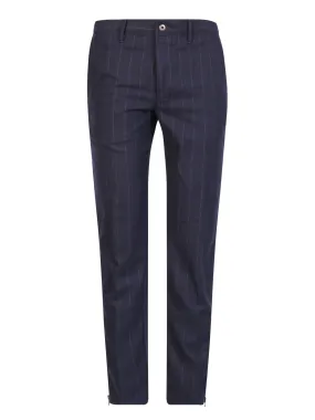 Pinstripe pattern trousers