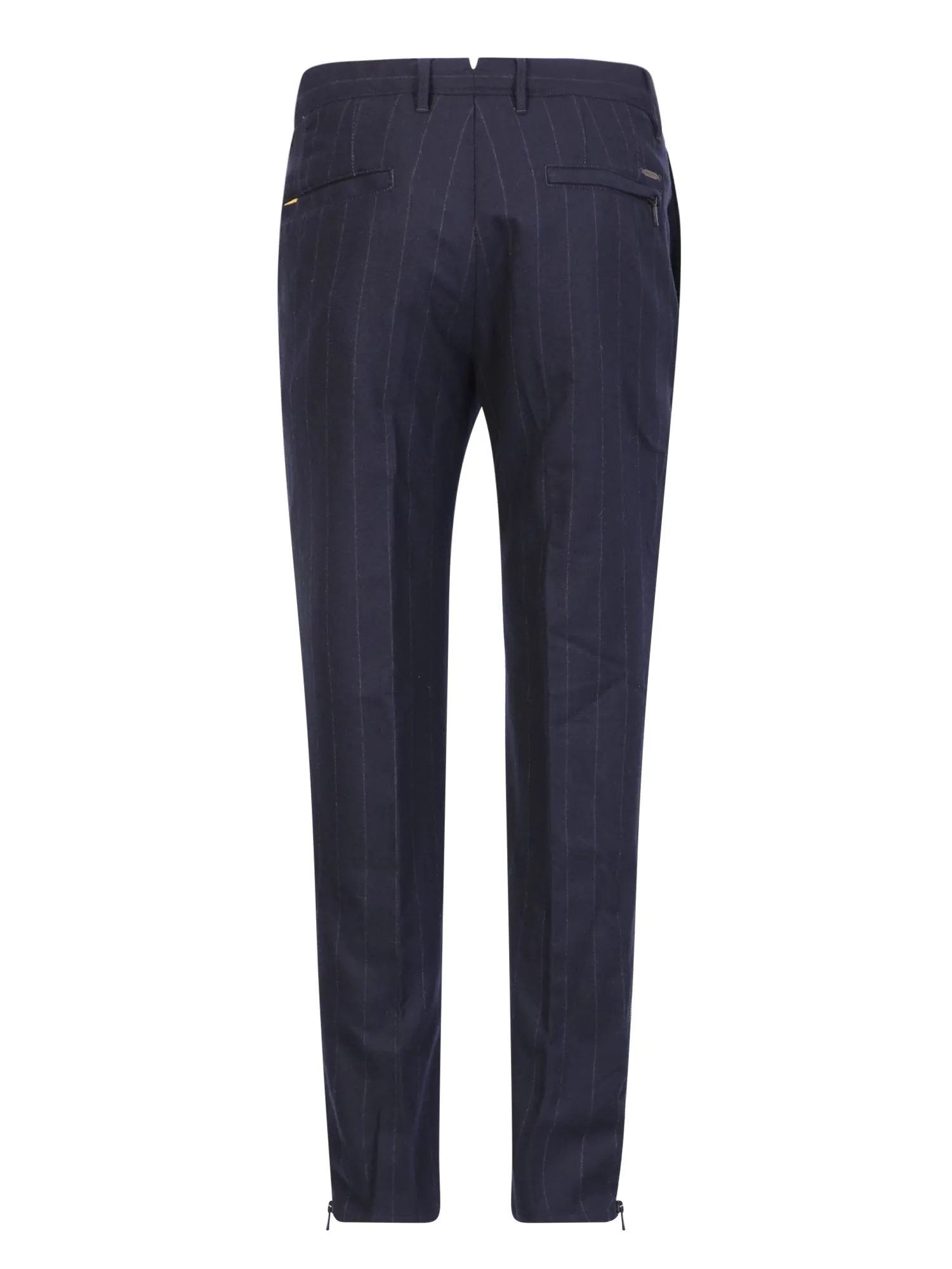 Pinstripe pattern trousers