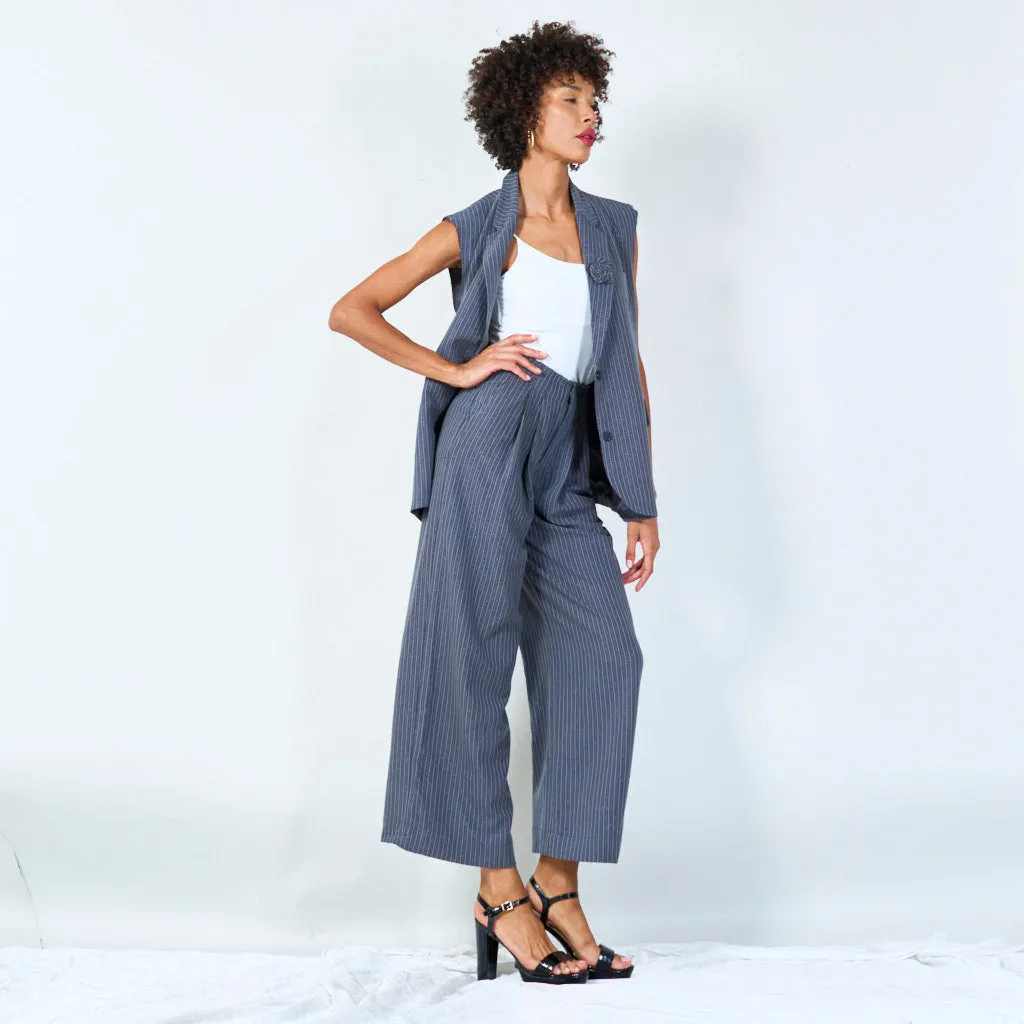 Pinstripe relaxed-fit trousers wholesale