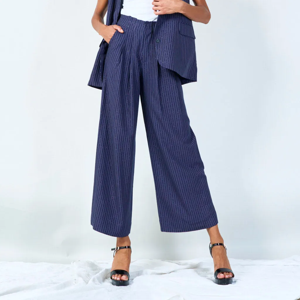 Pinstripe relaxed-fit trousers wholesale