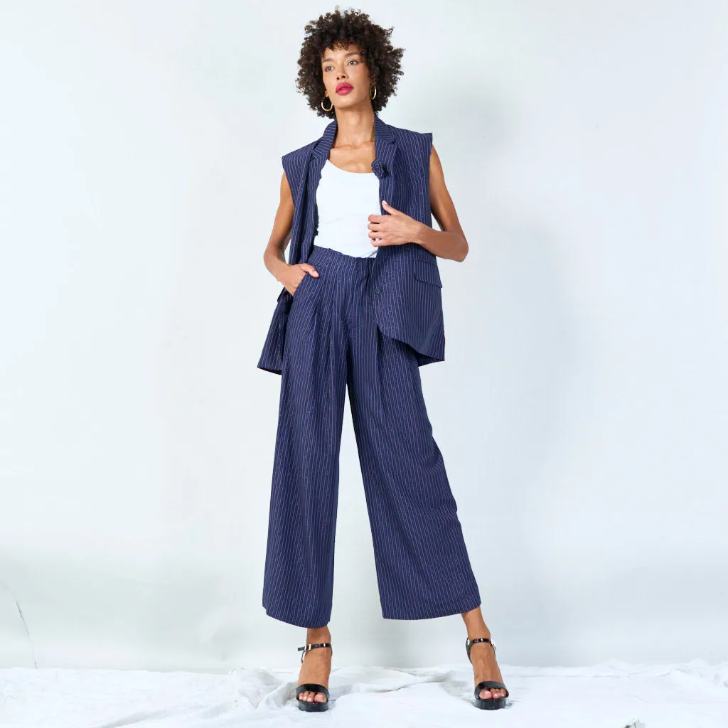 Pinstripe relaxed-fit trousers wholesale