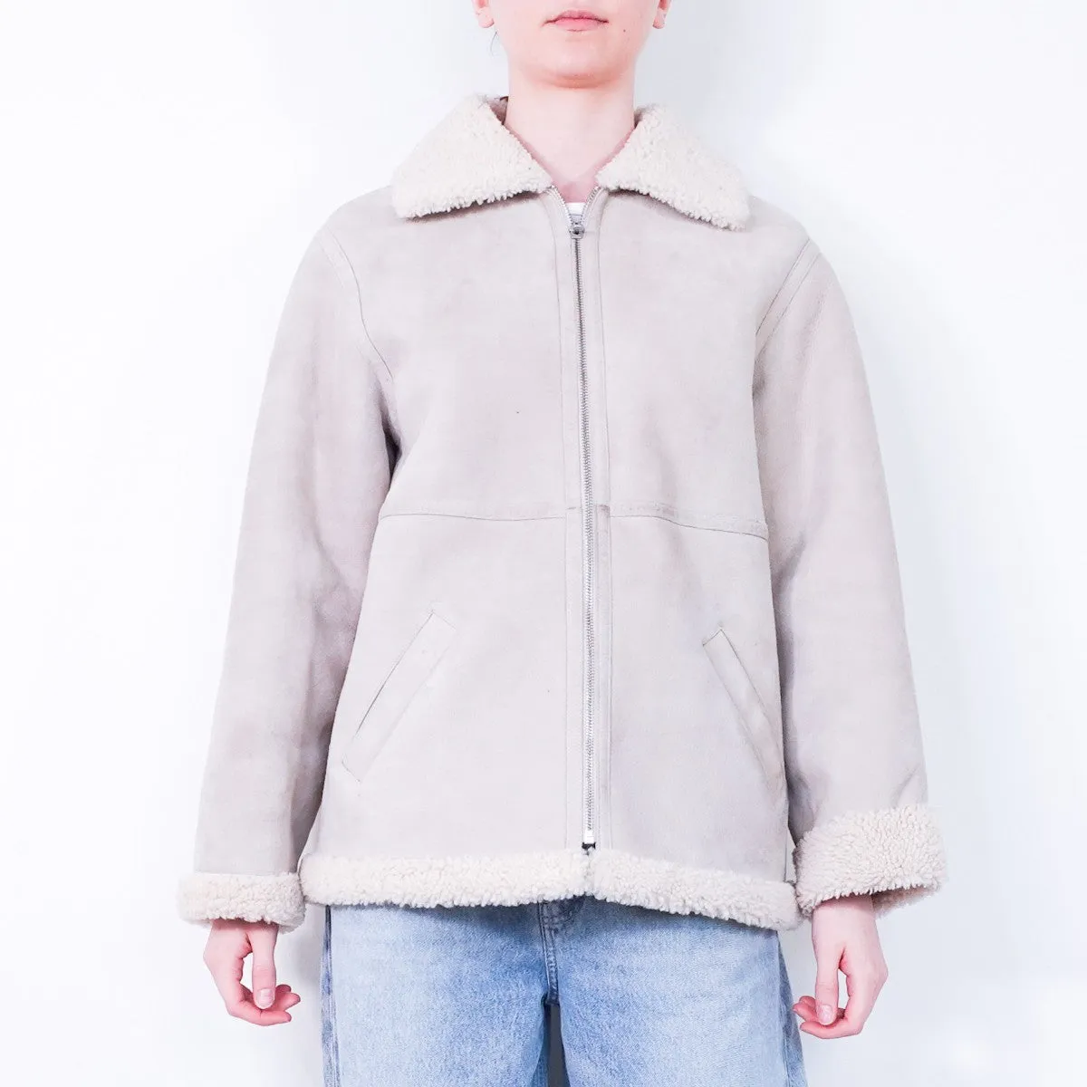 Shearling jacket in beige RRP £1200