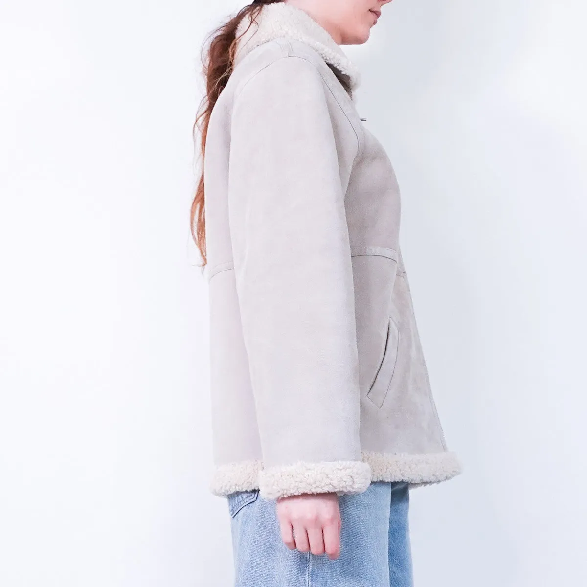 Shearling jacket in beige RRP £1200