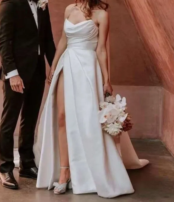 Simple Elegant Satin Wedding Gown All Sizes/Colors