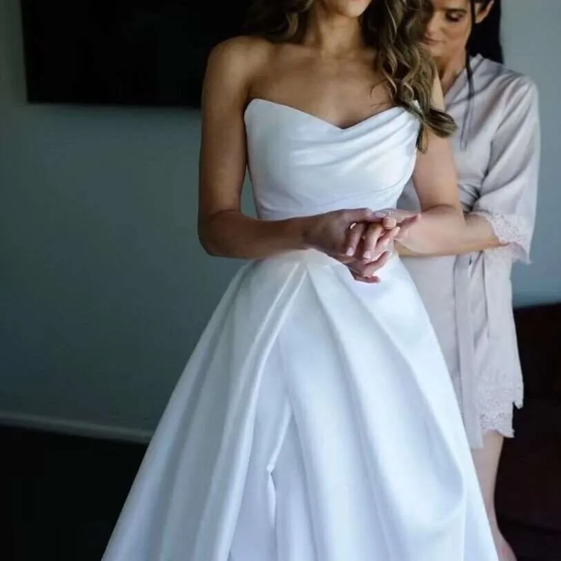 Simple Elegant Satin Wedding Gown All Sizes/Colors