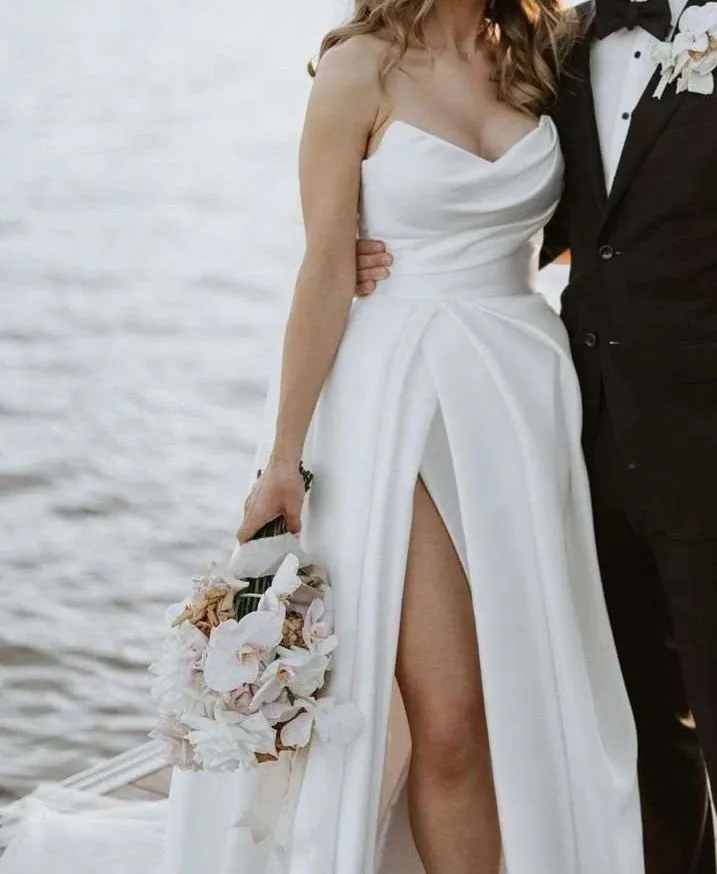 Simple Elegant Satin Wedding Gown All Sizes/Colors