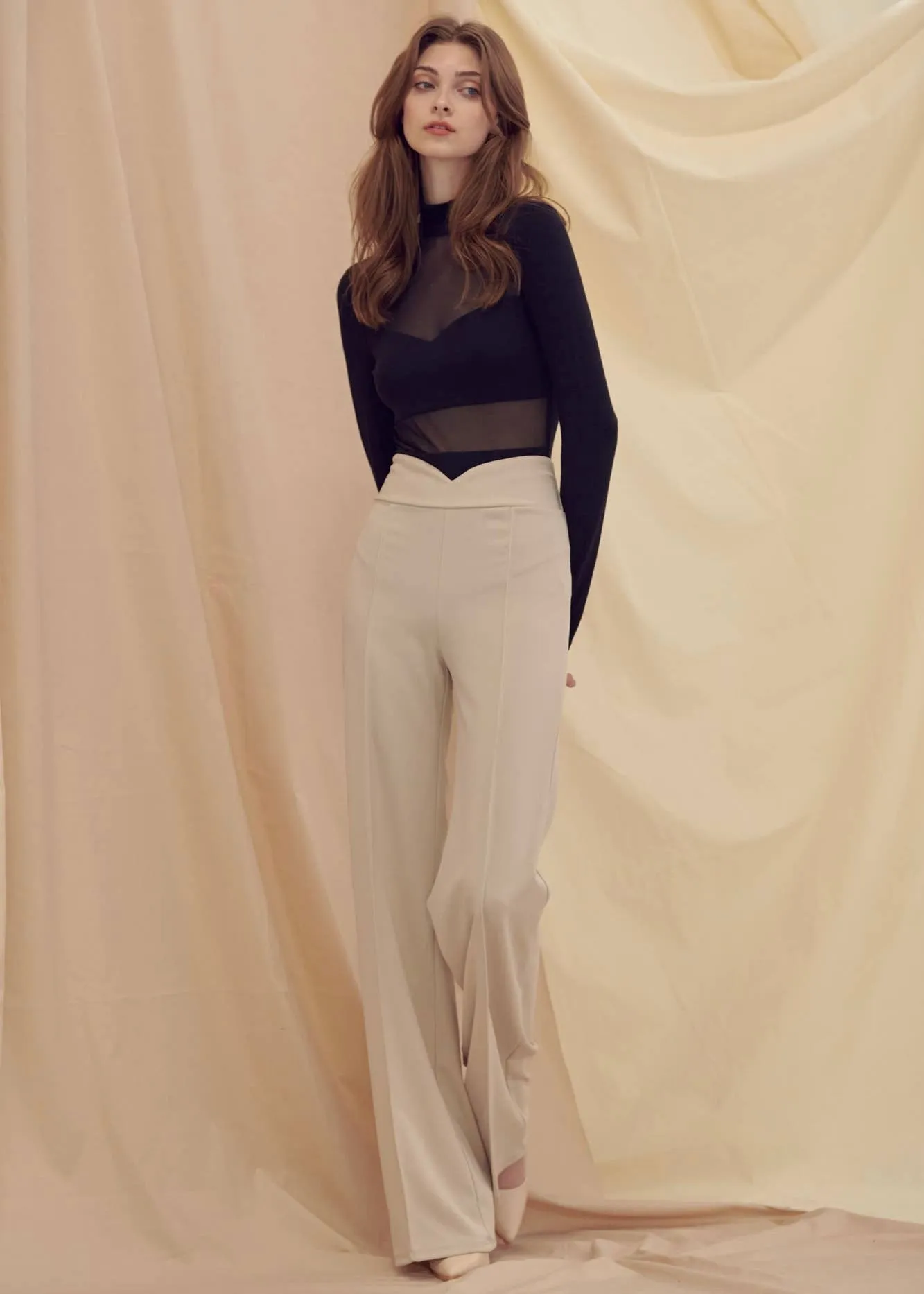 Sugar & Spice High Waisted V-Cut Trousers