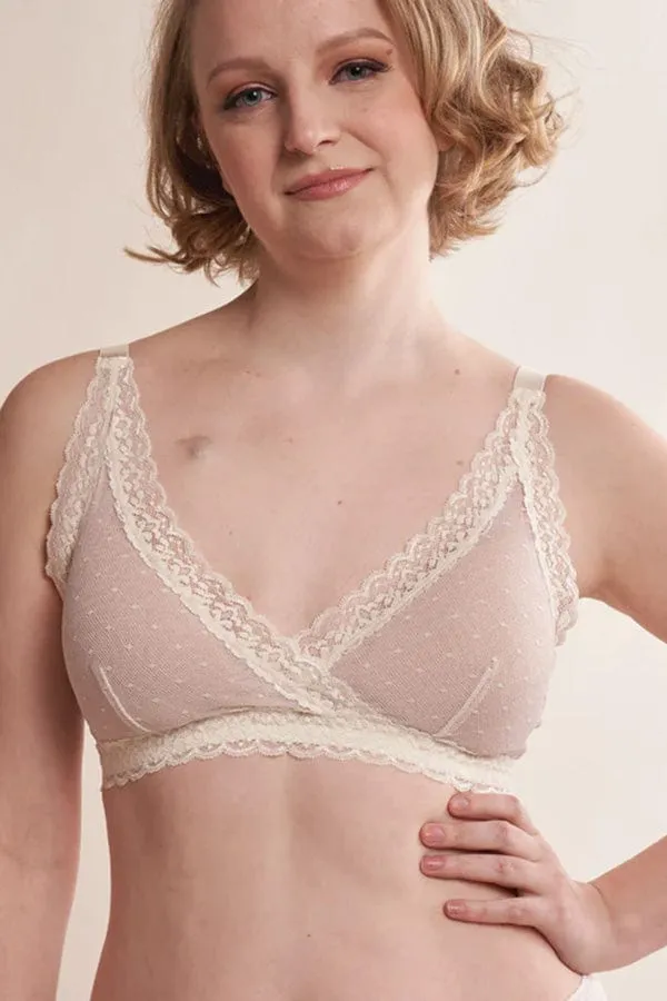 Susan Wrap Front Bra- Ivory