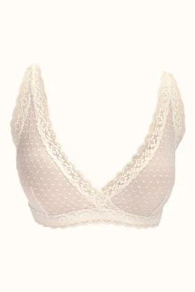 Susan Wrap Front Bra- Ivory