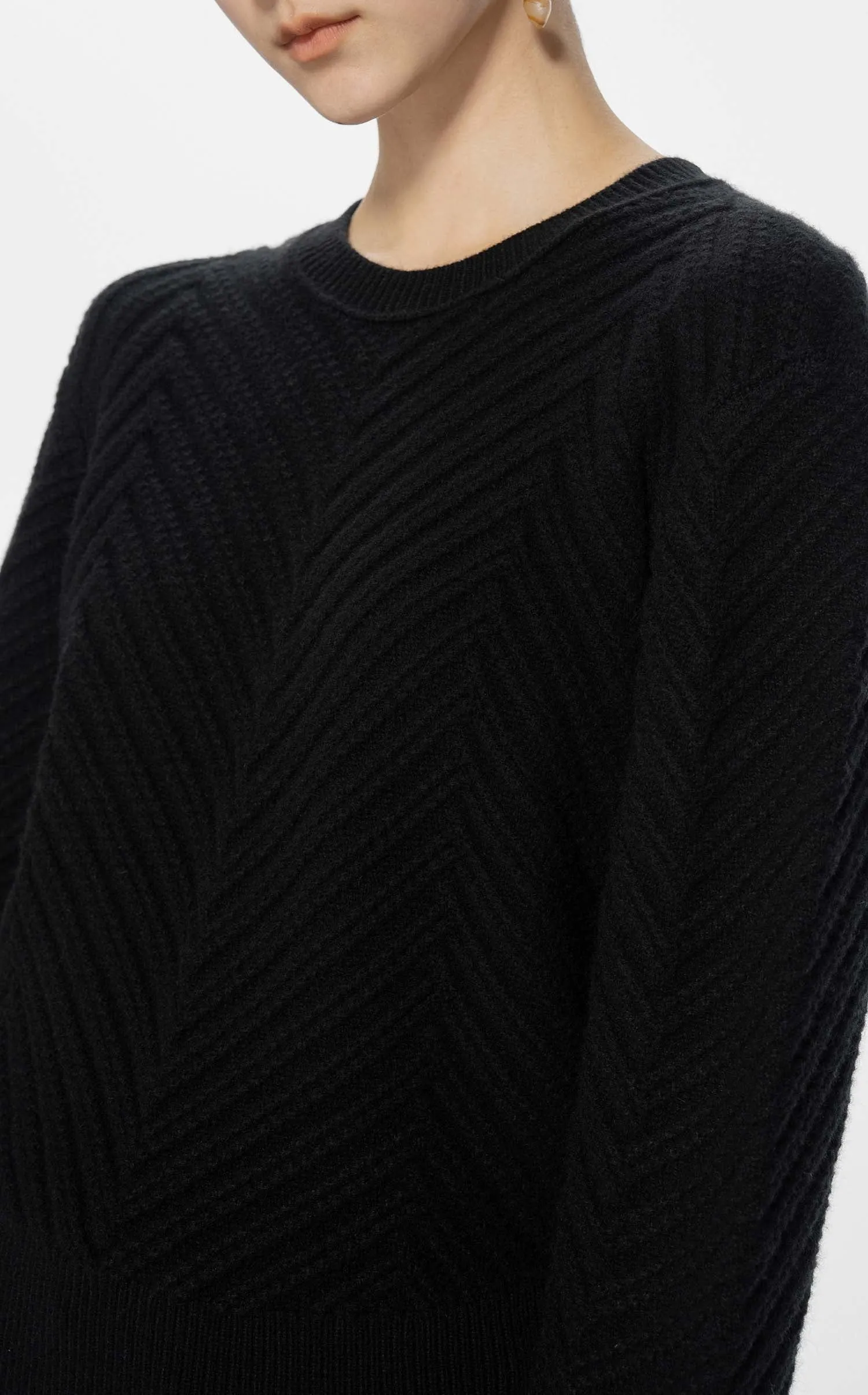 Sweaters / JNBY Short Crewneck Long-Sleeve Pullover