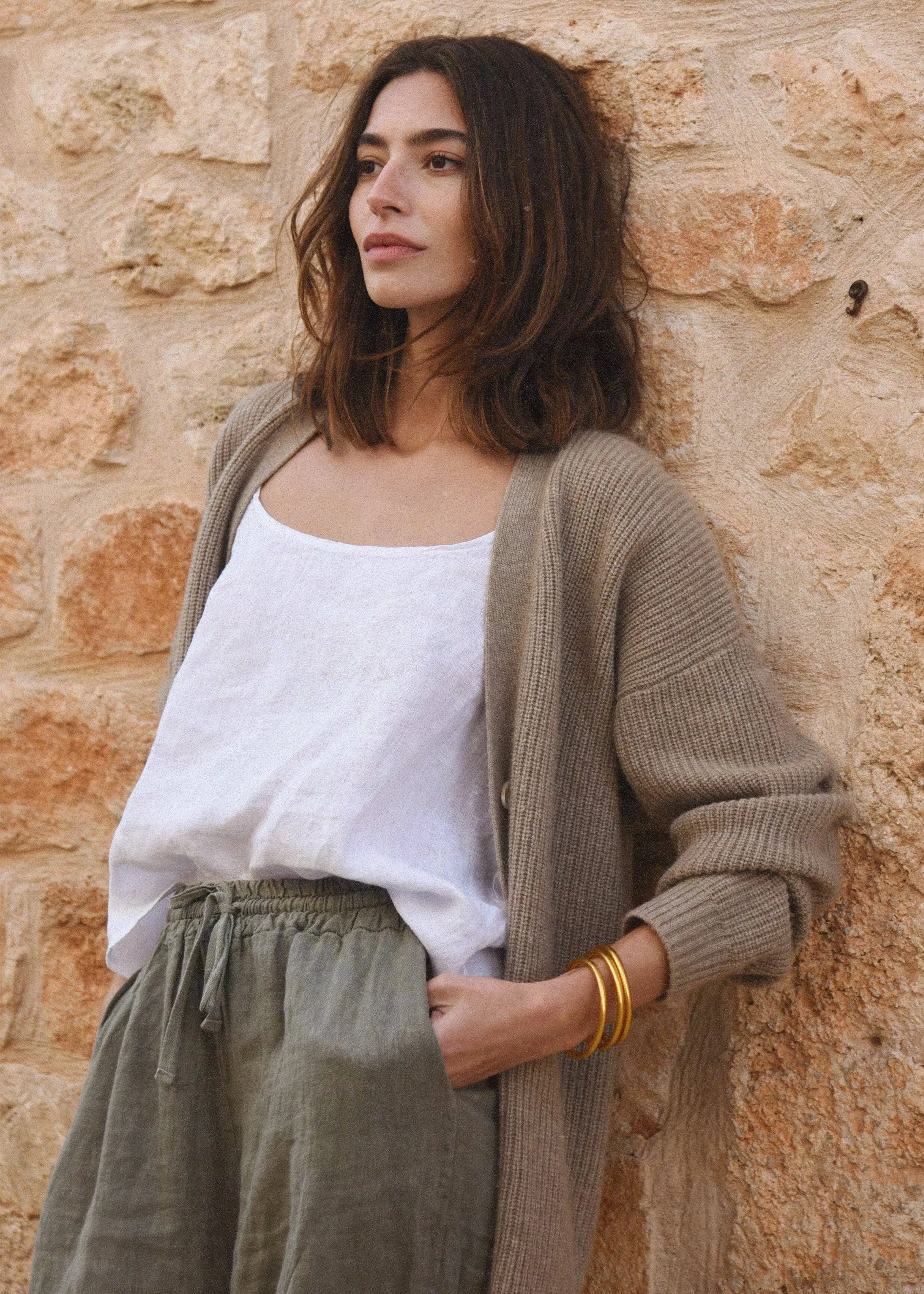 The Cashmere Muma Cardigan - Rye