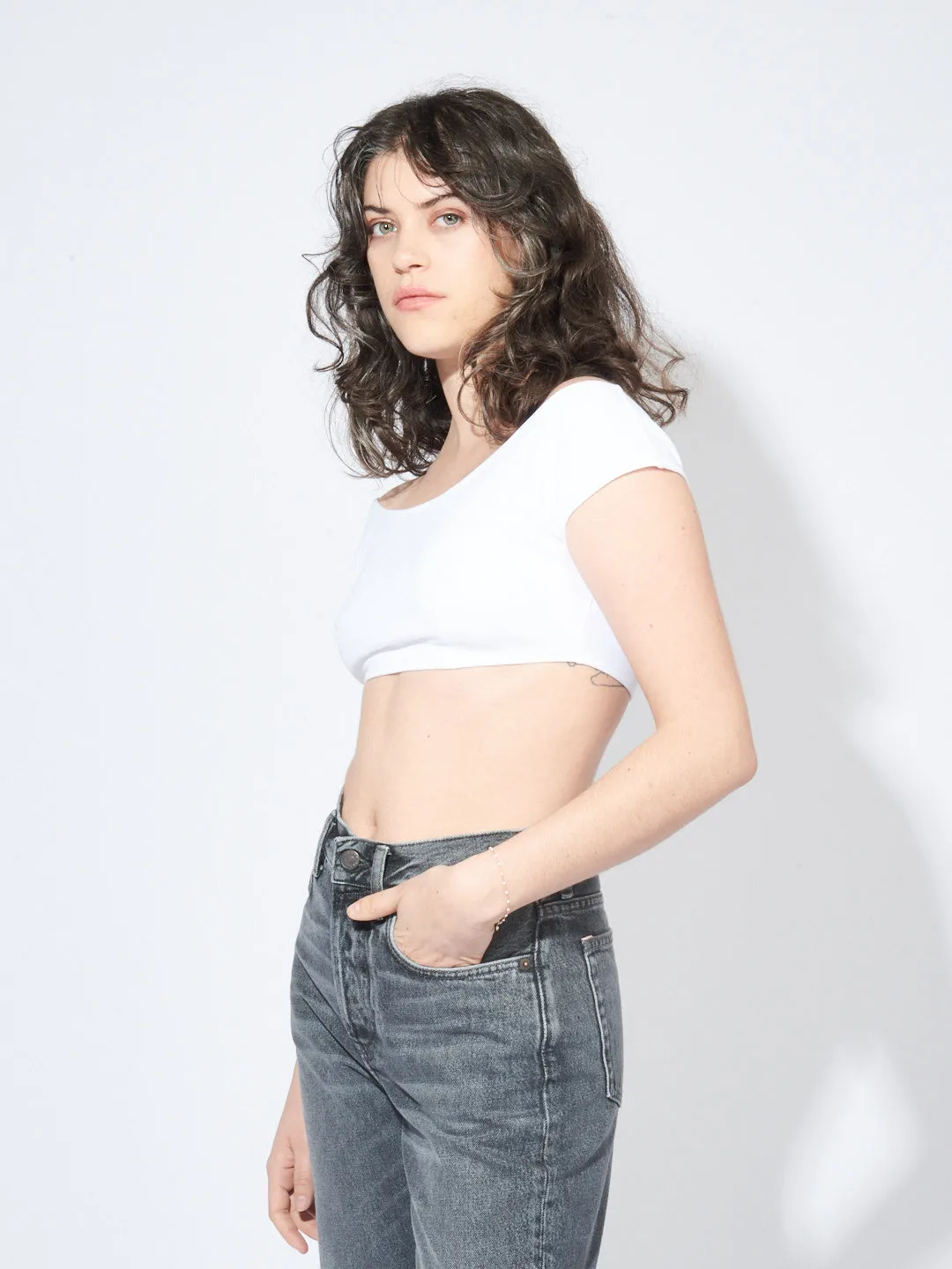 White Salinas Crop Top