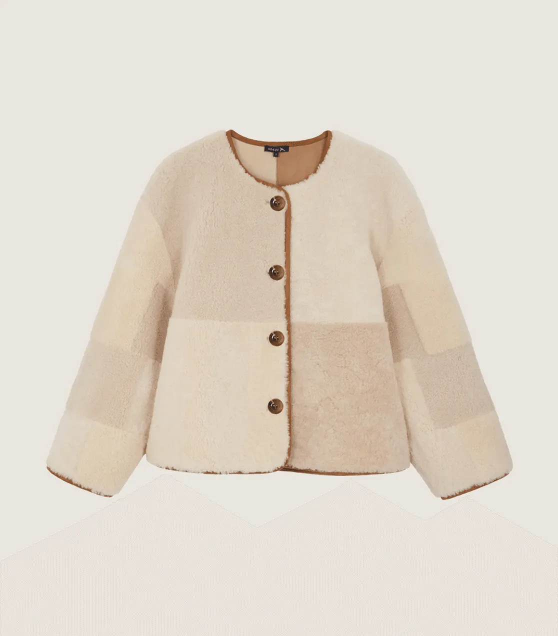 Woori Reversible Patchwork Shearling Jacket