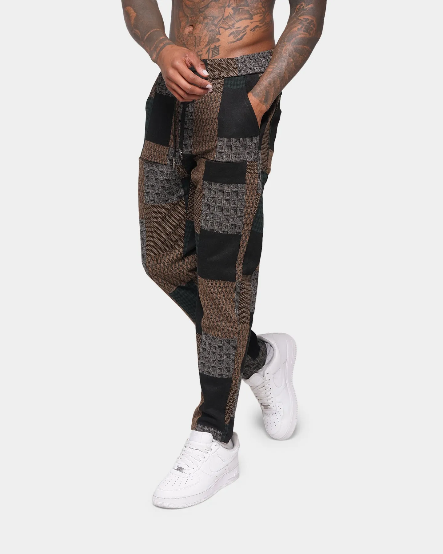 XXIII Erick Patchwork Pants Forest Green/Multi